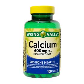 Spring Valley Calcium Tablets Dietary Supplement; 600 mg; 100 Count