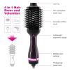 One-Step Hair Dryer and Styler Volumizer with Negative Ion Anti-frizz Ceramic Titanium Barrel Hot Air Brush Hair Straightener. for Long Hairs