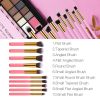 10 pcs makeup brush set  Portable fashion high-end beauty tool set (Pink Golden) with bag