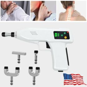 Chiropractic Adjusting Impulse Gun Correction Massager Therapy Spine Activator Gun Physiotherapy Body Health Care Tools (Color: 220V UK PLUG)