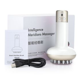 EMS Body Slim Massager Infrared Therapy Gua Sha Scraping Anti Cellulite Fat Burner Beauty Shaping Weight Loss Electro stimulator (Color: White)