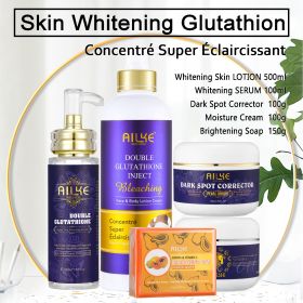 AILKE Whitening Cream, Glutathione Body Lotion for Brighter Skin, Reduce Dark Spots, Black Spots, Moisturizing, Even Skin Tone (Color: 5 in 1 Set)