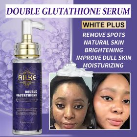 AILKE Skin Care Range Double-Glutathione, Whitening Serum, Dark Spot Face Cream, Black Skin Soap, Bleaching Beauty Skin Care (Color: 100ML Serum)