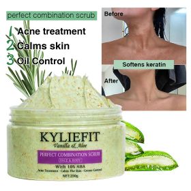 Perfect Combination Face & Body Scrub, Lightening, Moisturizing, Improves Dull Skin, Exfoliate, Clean Skin, Even Skin Tone (Color: VANILIA ALOE SCRUB)