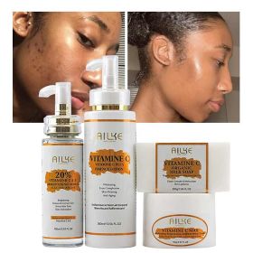 AILKE Lightening Body Lotion, With Vitamin C, Hyaluronic Acid, Remove Dark Spots, Freckles, Even Skin Tone, Deeply Moisturizing (Color: 4 in 1 Set)