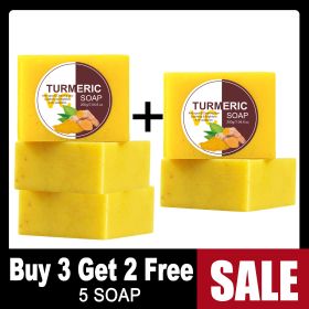 AILKE Organic Turmeric Skin Care Range, Whiten, Remove Acne, Clean Stains, Exfoliation, Even Skin Tone, Improve Dull Skin (Color: Buy 3 Get 2 Free)