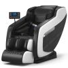 Massage chair, full body zero gravity recliner, with hip heating, foot massage and air massage system, suitable for mom/dad (pure black).