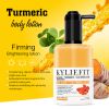 KYLIEFIT Organic Turmeric Skin Glowing Body Lotion, Lightening, Natural Brightening Cream, Reduce Acne Pimples