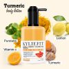 KYLIEFIT Organic Turmeric Skin Glowing Body Lotion, Lightening, Natural Brightening Cream, Reduce Acne Pimples